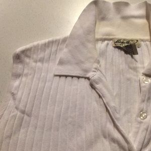 White Vest Button Up